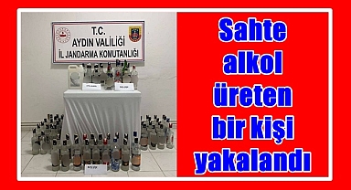 Sahte alkol üreten bir kişi yakalandı