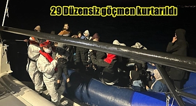29 Düzensiz göçmen kurtarıldı