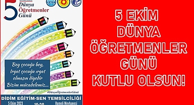 5 EKİM DÜNYA ÖĞRETMENLER GÜNÜ KUTLU OLSUN!