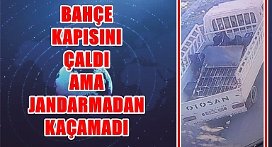 Bahçe kapısını çaldı ama jandarmadan kaçamadı