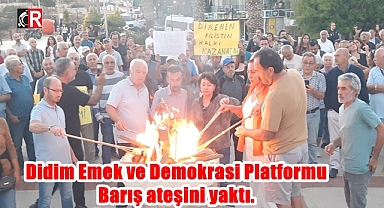 Didim Emek ve Demokrasi Platformundan Filistin'e destek yürüyüşü