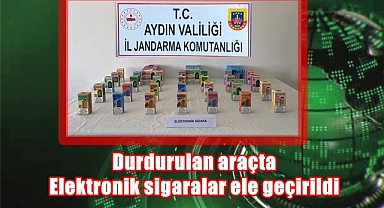 Durdurulan araçta elektronik sigaralar ele geçirildi