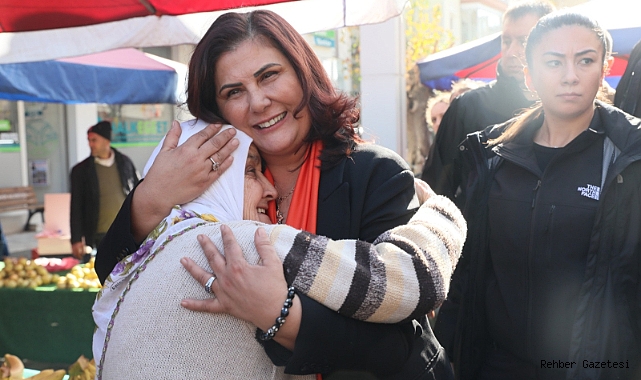 PAZARDA VATANDAŞLARLA BULUŞTU