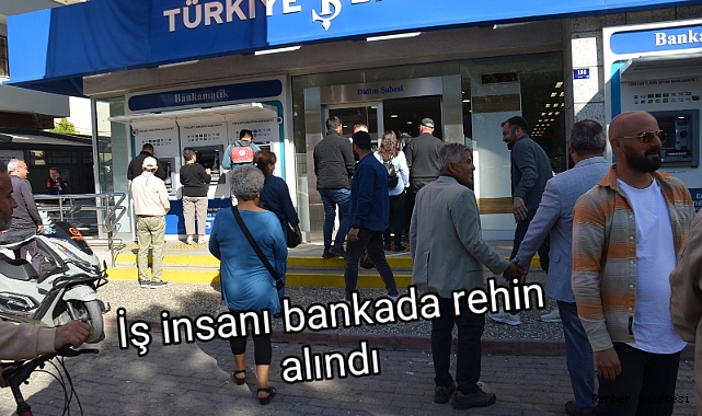 İş insanı bankada rehin alındı