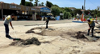 MAVİŞEHİR SAHİLİNDE TEMİZLİK ÇALIŞMASI YAPILDI